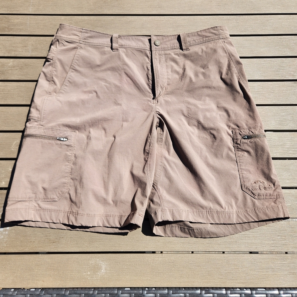 LL Bean Cresta Hiking Shorts Light Brown Mens Sz 36 10” Ins 506424